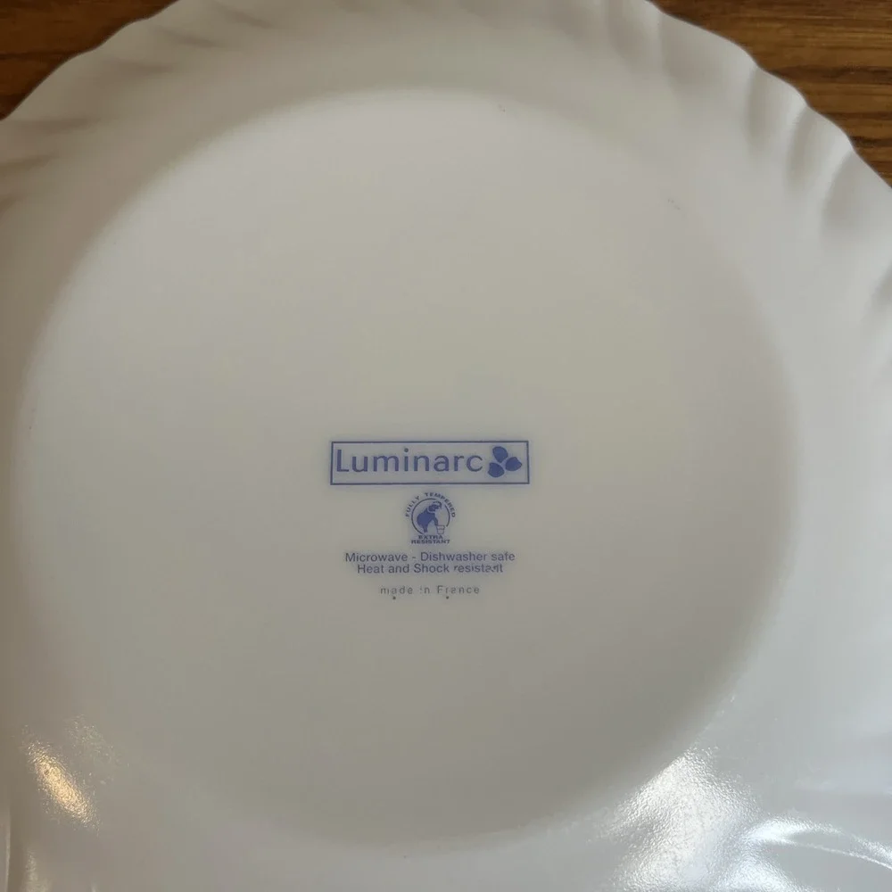 Vintage‎ Luminarc France Salad Plate Floral Orange Day Lily MCM Cottagecore RARE